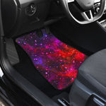 Purple Dark Galaxy Space Print Front and Back Car Floor Mats