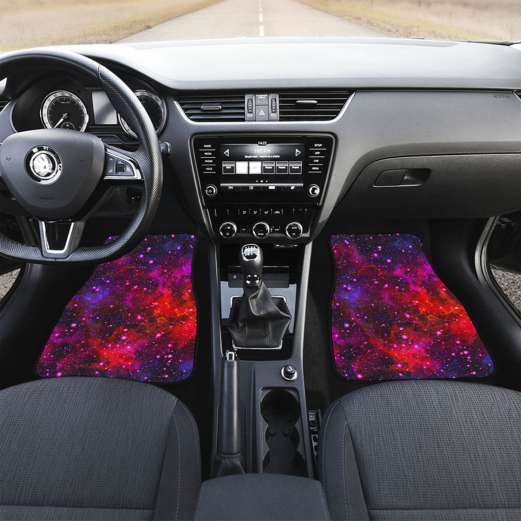 Purple Dark Galaxy Space Print Front Car Floor Mats