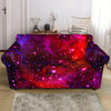 Purple Dark Galaxy Space Print Loveseat Slipcover