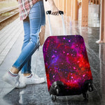 Purple Dark Galaxy Space Print Luggage Cover GearFrost
