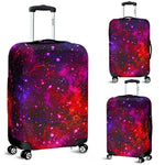 Purple Dark Galaxy Space Print Luggage Cover GearFrost