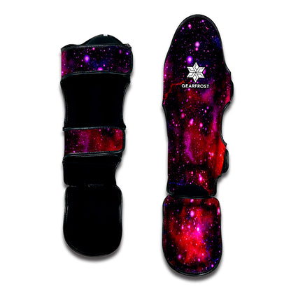 Purple Dark Galaxy Space Print Muay Thai Shin Guard