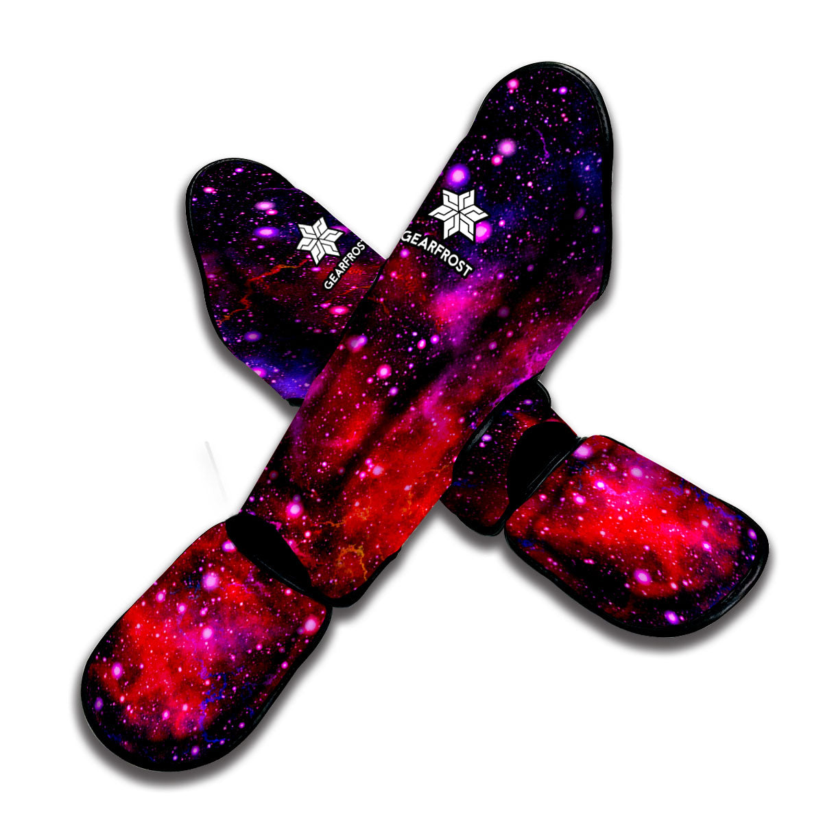 Purple Dark Galaxy Space Print Muay Thai Shin Guard
