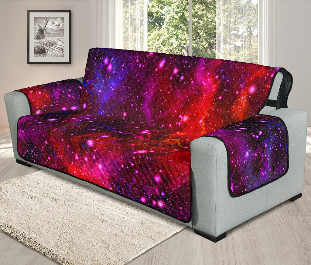 Purple Dark Galaxy Space Print Oversized Sofa Protector