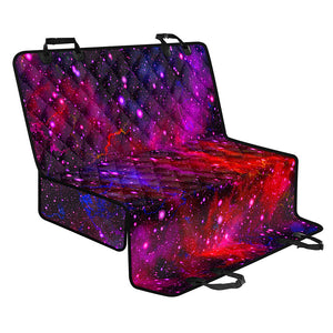 Purple Dark Galaxy Space Print Pet Car Back Seat Cover