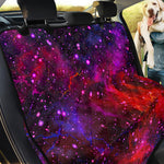 Purple Dark Galaxy Space Print Pet Car Back Seat Cover