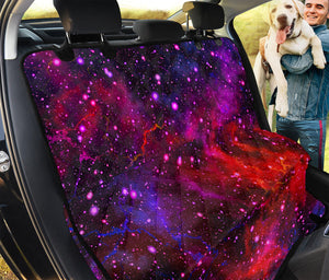 Purple Dark Galaxy Space Print Pet Car Back Seat Cover