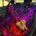 Purple Dark Galaxy Space Print Pet Car Back Seat Cover