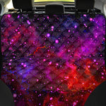 Purple Dark Galaxy Space Print Pet Car Back Seat Cover