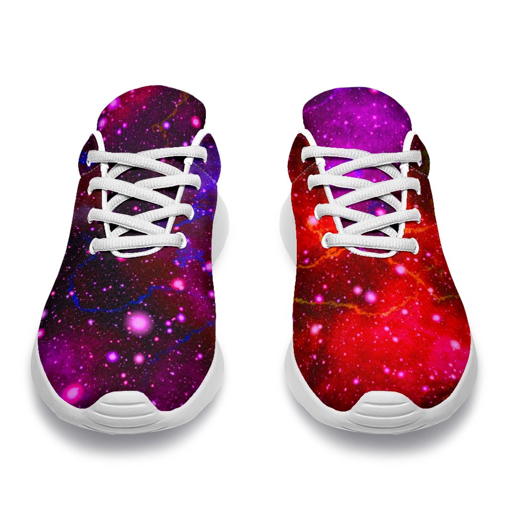 Purple Dark Galaxy Space Print Sport Shoes GearFrost