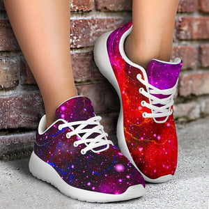 Purple Dark Galaxy Space Print Sport Shoes GearFrost