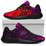 Purple Dark Galaxy Space Print Sport Shoes GearFrost