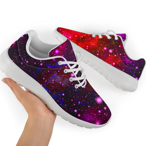 Purple Dark Galaxy Space Print Sport Shoes GearFrost