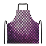 Purple Disco Lights Pattern Print Apron