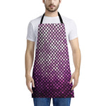 Purple Disco Lights Pattern Print Apron