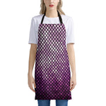 Purple Disco Lights Pattern Print Apron