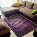 Purple Disco Lights Pattern Print Floor Mat