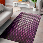 Purple Disco Lights Pattern Print Area Rug