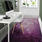 Purple Disco Lights Pattern Print Area Rug