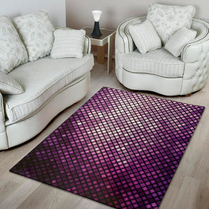 Purple Disco Lights Pattern Print Area Rug