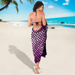 Purple Disco Lights Pattern Print Beach Sarong Wrap