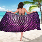 Purple Disco Lights Pattern Print Beach Sarong Wrap