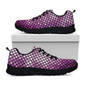 Purple Disco Lights Pattern Print Black Running Shoes