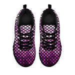 Purple Disco Lights Pattern Print Black Sneakers