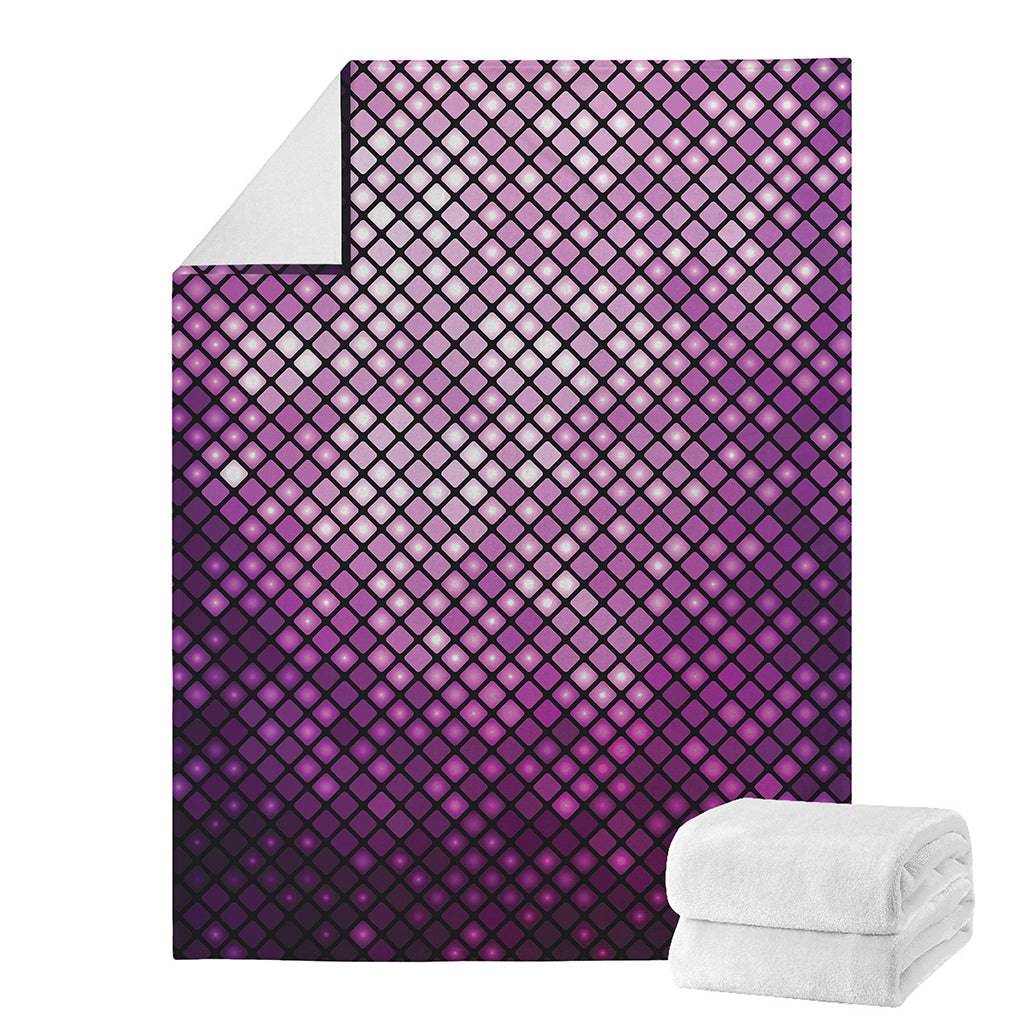 Purple Disco Lights Pattern Print Blanket