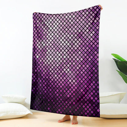 Purple Disco Lights Pattern Print Blanket