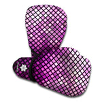 Purple Disco Lights Pattern Print Boxing Gloves