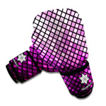 Purple Disco Lights Pattern Print Boxing Gloves