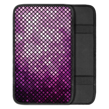 Purple Disco Lights Pattern Print Car Center Console Cover