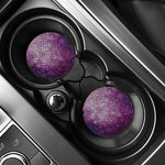 Purple Disco Lights Pattern Print Car Coasters