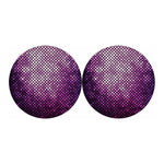 Purple Disco Lights Pattern Print Car Coasters