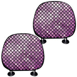 Purple Disco Lights Pattern Print Car Headrest Covers