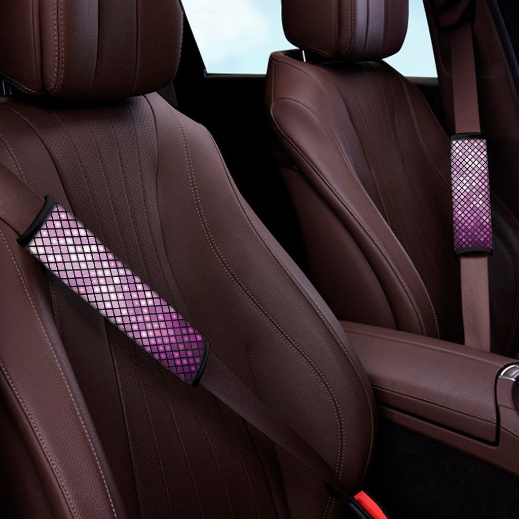Purple Disco Lights Pattern Print Car Seat Belt Covers
