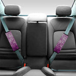 Purple Disco Lights Pattern Print Car Seat Belt Covers