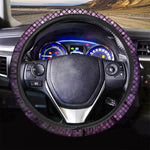 Purple Disco Lights Pattern Print Car Steering Wheel Cover