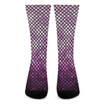 Purple Disco Lights Pattern Print Crew Socks
