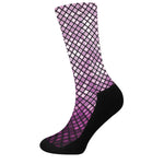 Purple Disco Lights Pattern Print Crew Socks