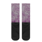 Purple Disco Lights Pattern Print Crew Socks