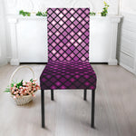 Purple Disco Lights Pattern Print Dining Chair Slipcover