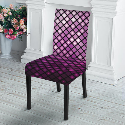 Purple Disco Lights Pattern Print Dining Chair Slipcover