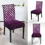 Purple Disco Lights Pattern Print Dining Chair Slipcover
