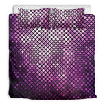 Purple Disco Lights Pattern Print Duvet Cover Bedding Set
