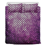 Purple Disco Lights Pattern Print Duvet Cover Bedding Set
