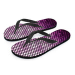 Purple Disco Lights Pattern Print Flip Flops