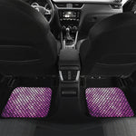 Purple Disco Lights Pattern Print Front and Back Car Floor Mats