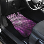 Purple Disco Lights Pattern Print Front and Back Car Floor Mats